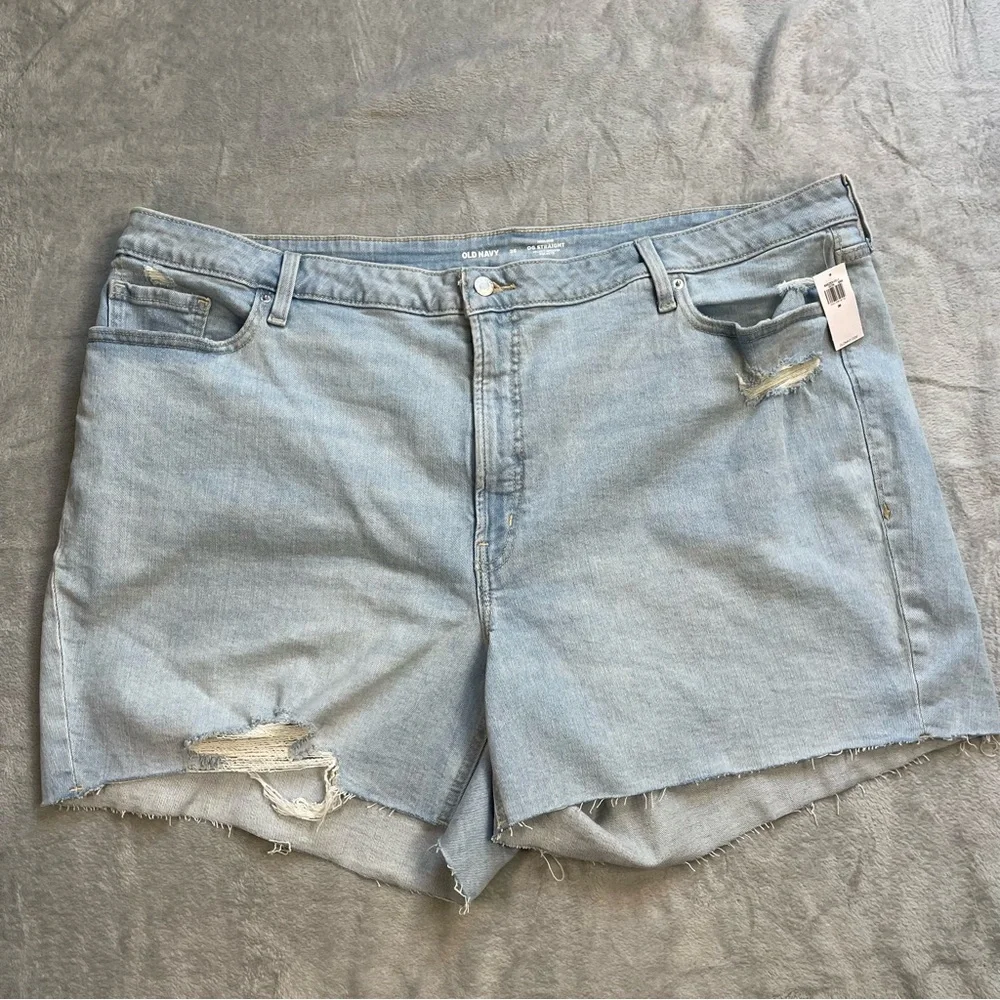 Old Navy Shorts 26 Womens NWT‎ Denim Jean High Rise OG Straight Light Cutoff